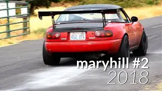 turbo Miata at Maryhill hill climb #2 2018 - final cut, all 4 runs with Pure Engine sounds