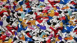 Jersey Stoff Baumwolle Mickey Mouse & Friends Digitaldruck weiß bunt 1,50m Breite