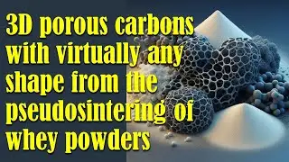 3D porous carbons with virtually any shape from the pseudosintering of whey powders