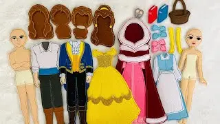 BEAUTY AND THE BEAST series dolls dress up | Felt doll | Felt Craft