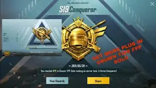 SOLO FPP RANK PUSH TO CONQUEROR SEASON 19 SAMSUNG A3,A5,A7,J2,J5,J7,J8,S5,S6,S7,S9,A20,A30,A50,A70