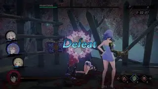 Ass shot│ Tsumugi in a towel defeated and fall facedown butt up│ SAMURAI MAIDEN #ps5 #tsumugi