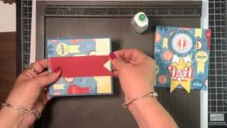 Stampin' Up! Video Tutorial  Blue Ribbon Father's Day Gift Card Holder
