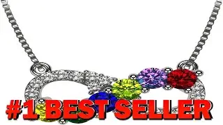 Central Diamond Center Infinity Mothers Birthstone Necklace w 1 to 6 Simulated - B01LZIJ4RZ