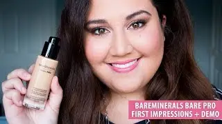 bareMinerals Bare Pro Liquid Foundation First Impressions Review + Demo | Meagan Aguayo