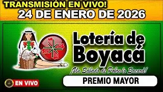 Resultado LOTERIA DE BOYACA del S&Aacute;BADO 24 de Enero 2026.