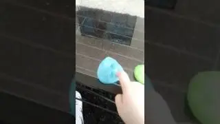 Blue berry slime plus crazy alion slime makes rainbow