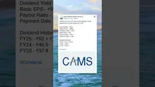 CAMS Ltd has recommended a Final Dividend for FY25. #BreakingNews #StockMarket #Dividend