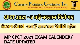 MP CPCT 2021 EXAM CALENDER/DATE ANNOUNCED || #MPCPCT #CPCT @mpsuccessors1289