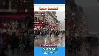 Today Heavy #snowfall at Mall Road #Manali Himachal Pradesh