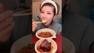 Homemade Noodles With Pork Eating 😋🤤 #mukbang #food #koreanfood #eating #eatingsounds