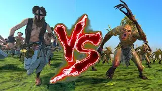 Flagellants VS Crypt Ghouls. Total War Warhammer 3