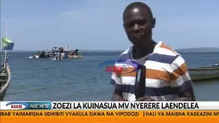 MV Nyerere yageuzwa kiubavu, mizigo ya abiria yatapakaa ufukweni