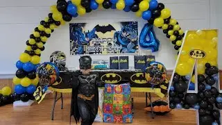 Amazing Birthday Party for Four year old with BATMAN THEME FUN party 🥳