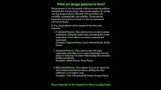 What are design patterns in Java?  #javacodinginterviewquestions #java #javaprogramming