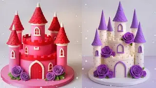 Castle cakes | pink and purple |for birthday girl |cake | cake decoration ideas |stylish mehndi 81