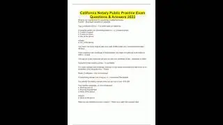 California Notary Public Practice Exam Questions  Answers 2023439