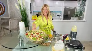 Ensalada Griega con Pasta, sabrosa y rápida.