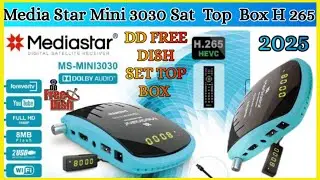 Media Star Mini 3030 Sat Top Box H-265 🔥!! Full HD HEVC265 MPEG4 SAT TOP BOX !Media Star Sat Top Box