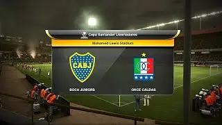 PES 2013 Boca juniors vs Once caldas (fase de grupos) Copa libertadores