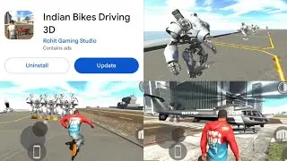 Robot Police Helicopter Cheat Code || New Update Indian Bike Driving 3D 