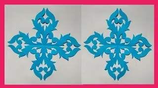 peaper craft//peaper snowflake//easy craft made by MAMA CREATIVITY CRAFTS