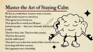 Master the Art of Staying Calm | Learn English Through Story & Improve Your Mindset