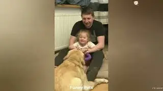 Dog and baby are best friends❤️❤️#dog #baby #love #pet #bestfriend #puppy #funny
