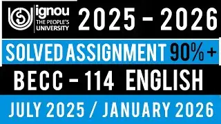 BECC 114 Solved Assignment 2025-26 | BECC 114 SOLVED ASSIGNMENT 2025-26 IN ENGLISH | BECC 114