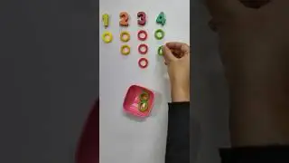 Numbers & Counting with colorful rings #numbers #kidslearning #toddlerlearning #shorts