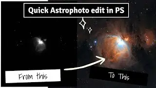 Simple Astrophotography processing in Photoshop: M42 The Orion Nebula