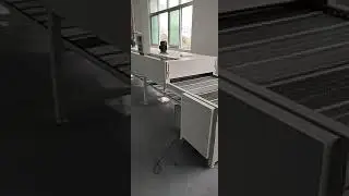Tunnel dryer with infrared heating for high-temp ink curing. Tunnel oven offers continuous heating f