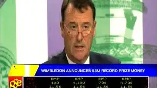 Wimbledon announces $3-M prize money