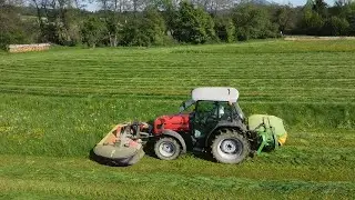 1st Cut Grass Silage / Mowing and Tedding Grass