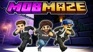 Running Through Minecraft Mob Maze With HoodFellas!
