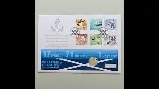 2014 Welcome to Glasgow Commonwealth Games Silver 50p Coin Cover - Westminster First Day Covers UK