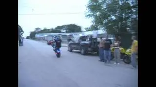 custom chopper wheelie and burnout