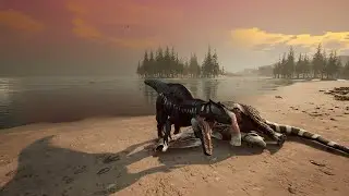 Carcharodontosaurus Fighting Compilation(+Best build in description) -Path of Titans