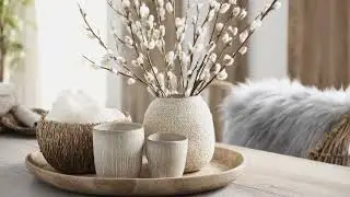 Fall House Decor: Laura Ashley Inspired Soft Beige & Grey Cottage Style with Timeless Elegance
