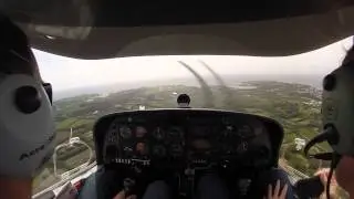Approach and Landing Runway 14 at St Mary's, UK (EGHE, Scilly Isles), GoPro