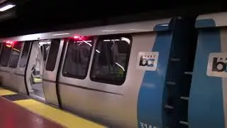 Bart Train - D Car Bombardier MOVIA #3148 SF/Millbrae/SFO Airport Bound Red Line at North Berkeley
