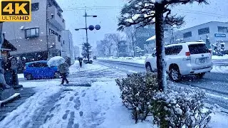 【4K JAPAN SnowFall 】☃️ Winter relaxing music travel snowy life in rural Japan | 日本の冬🌨 🇯🇵⛩