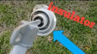 insulator hunting found a insulator with a fiber glass cross arm
