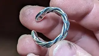 Braided Silver Torque Ring Build #asmr