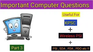 Important questions on computer for kpac group c non technical/computer basics questions for wireles