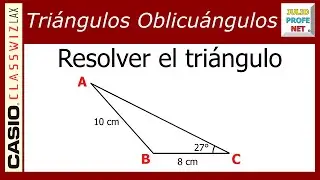 LEY DE SENOS - Ejercicio 2 (con CASIO Classwiz fx-991LA X)
