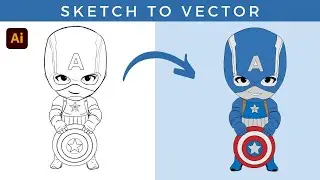 Adobe Illustrator Tutorial: Create a Vector Baby Caption America from Sketch HD