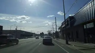 Driving on Sunrise Highway from Freeport to Baldwin in Nassau,New York