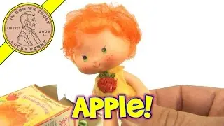 Vintage 80's Strawberry Shortcake Apple Dumplin Boxed Doll with Tea Time Turtle, by Kenner Toys