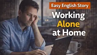Working From Home Felt Lonely | Simple English Story | English Listening Practice #story